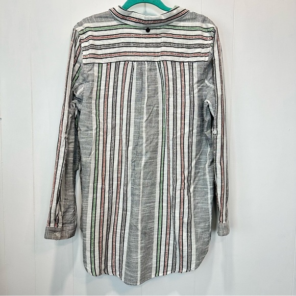 Soft Surroundings Brookhaven Aruba Floral Embroidered Longline Cotton Tunic M - Picture 9 of 12